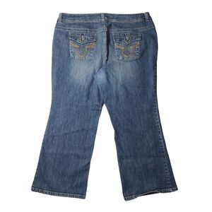 CATO Premium Medium Wash Midrise Bootcut Jeans Plussize 20W Petite